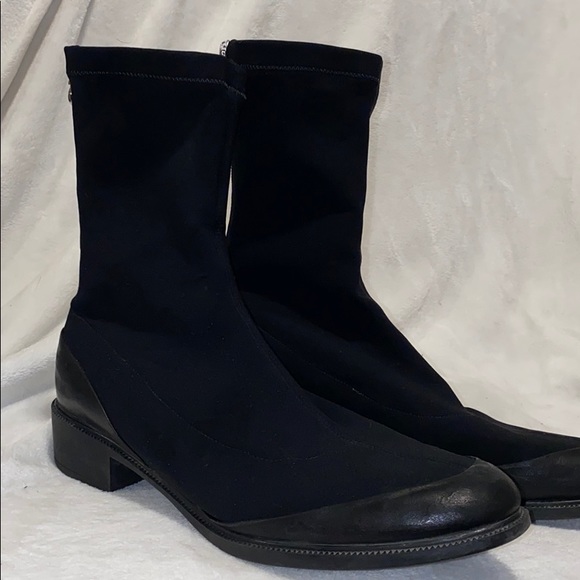 Salvatore Ferragamo Black Leather / Fabric Boots - Picture 4 of 10
